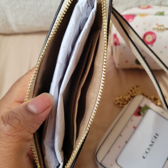 Coach Ornament Print Wristlet Zip Card Case & Mini Boxy Cosmetic Case - Picture 3 of 5